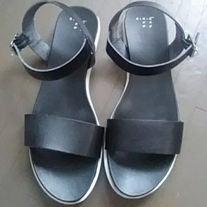 Black strap sandals